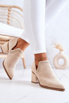 Semišové topánky Openwork Beige Valerie