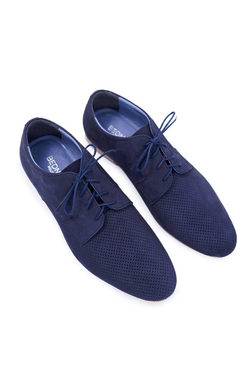 Pánske topánky nubuck Openwork Navy Blue Hermes