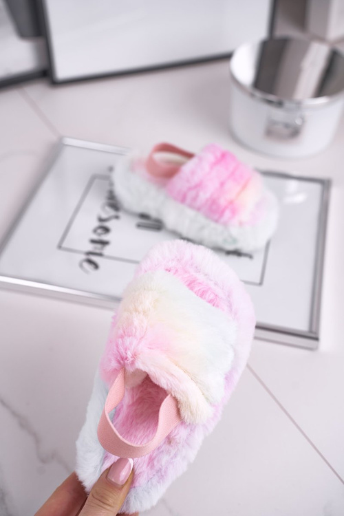 Dětské nazouváky s kožešinou barevné Fluffy