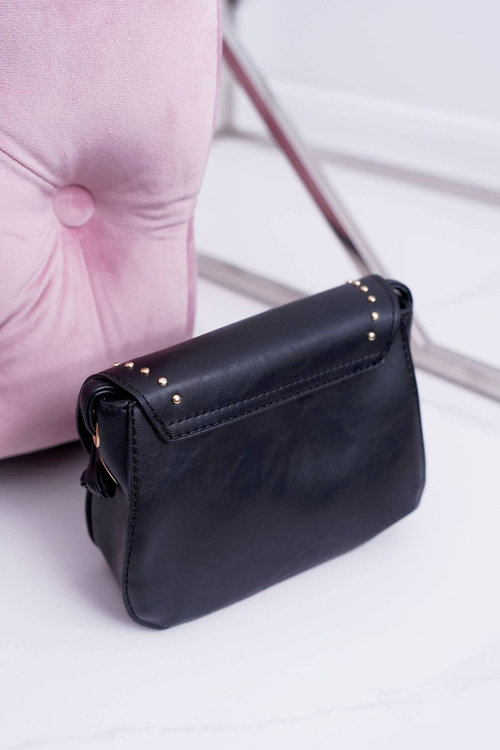 Malá dámska kabelka zlatá čierna nita