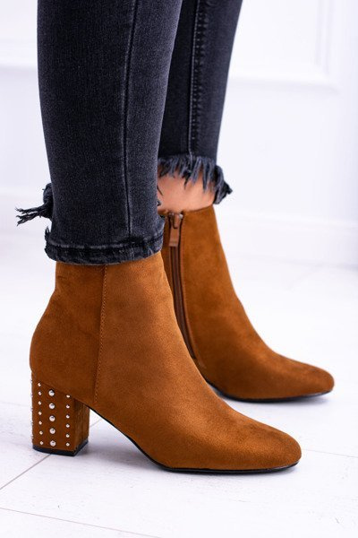 Teplé dámske topánky na post hnedom Jokaste