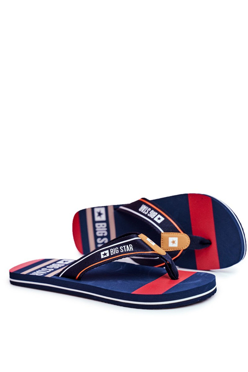 Pánske žabky Big Star Navy Blue FF274A459