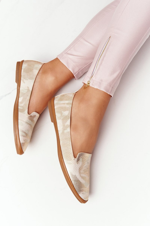 Dámske zlaté mokníky Sergio Leone Mk700