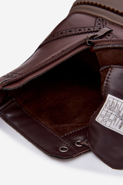 Kožené pánske čižmy Lee Cooper LCJ 25 33 3960 Hnedé Botki Męskie