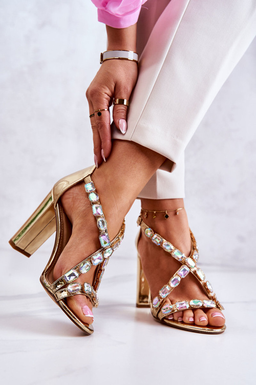 Dámske sandále na Lu Boo Złote 8258-1 Vernee Post