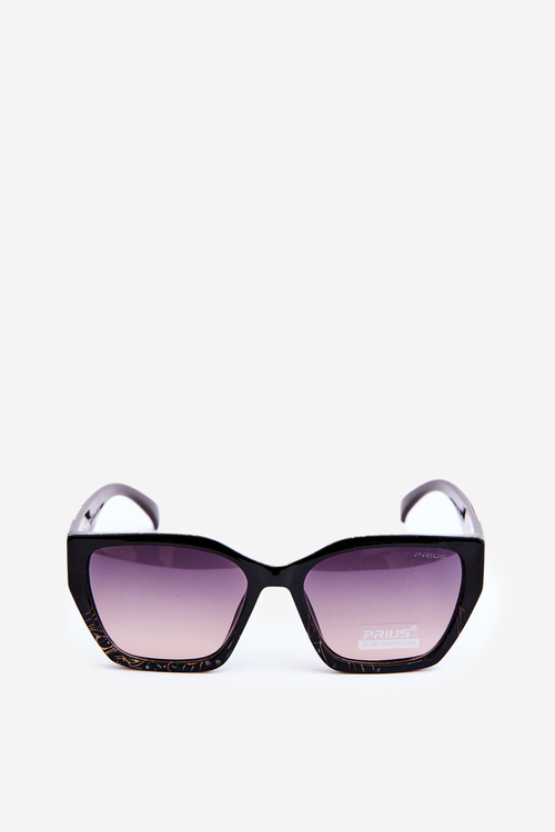 Dámské klasické sluneční brýle s zlatými detaily UV400 černo-hnědé