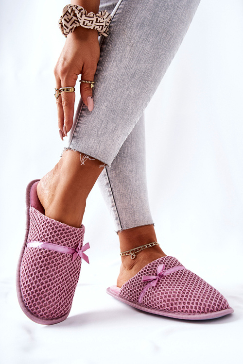 Dámska papcia s ružovou evira luk