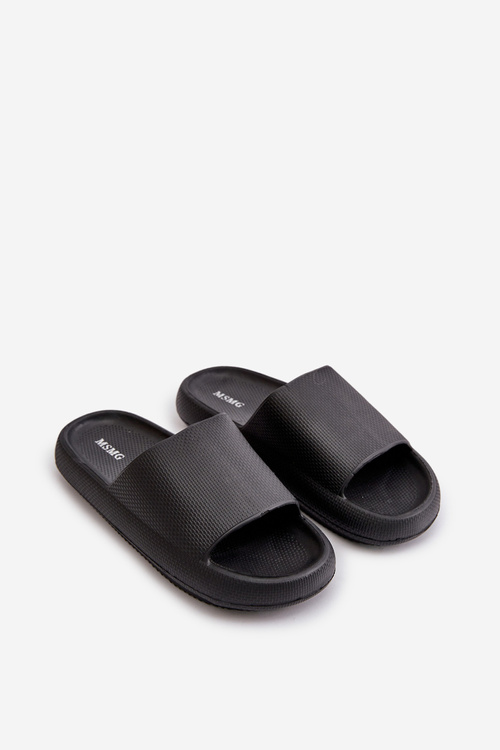 Dámske Ľahké Penové Šľapky Na Hrubej Podrážke Čierne Querceria