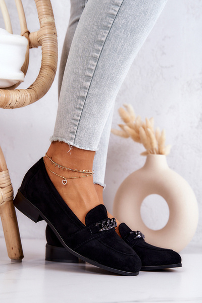 Semišové mokasíny Černé Yasmin