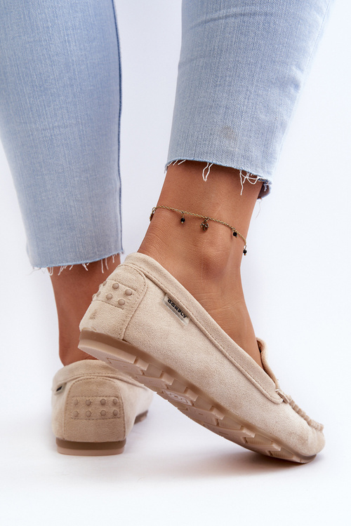 Dámské mokasíny z eko semiše béžové Amrutia