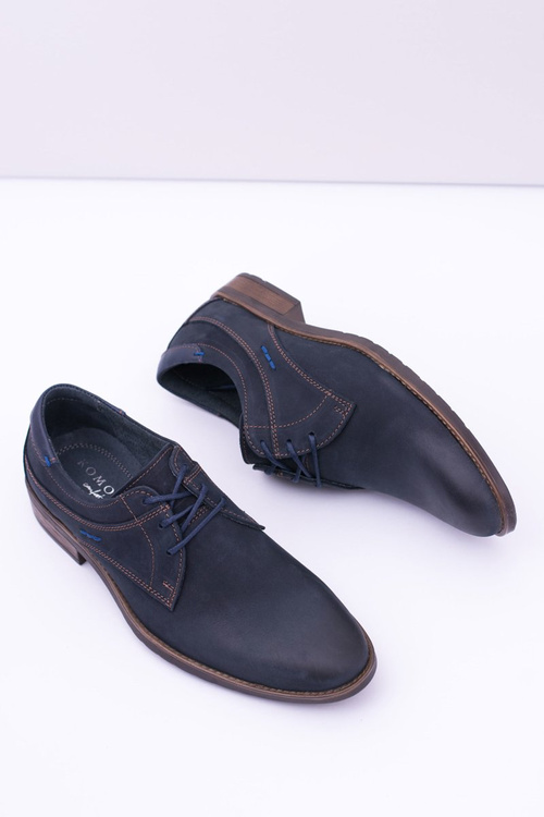 Elegantní Pánské Kožené Polobotky Tmavě Modré Santiago