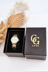 Dámské ocelové vodotěsné hodinky GG Luxe stříbror-Zlato