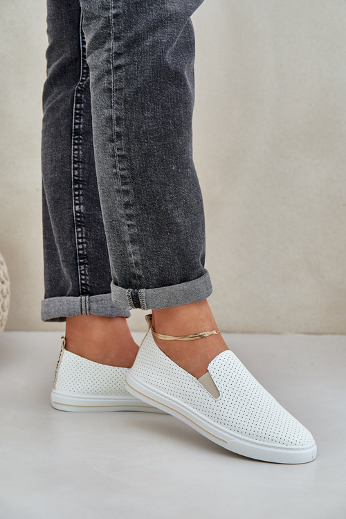 Nazúvacie eko kožené dámske tenisky s nápisom svetlo béžové Zalinne