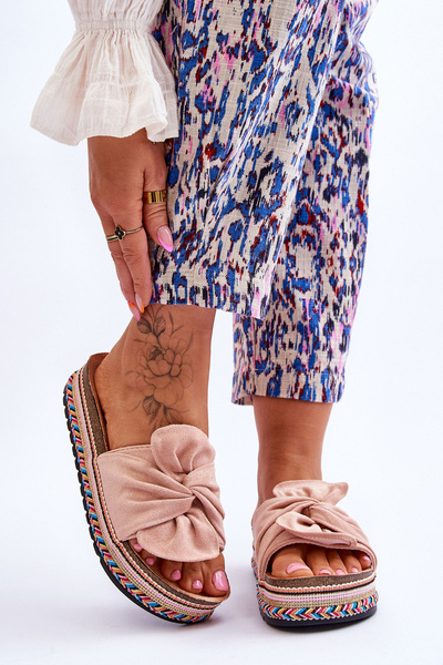 Dámské Pantofle Na Masivní Platformě Světle růžová Terisa