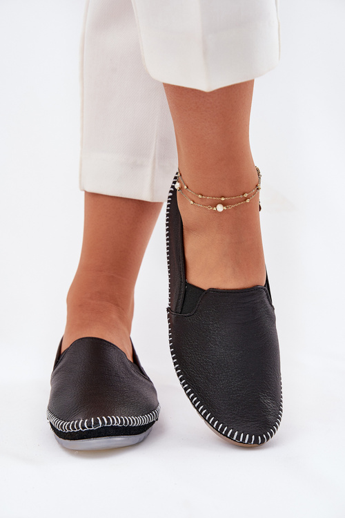 Kožené Baleríny Maciejka T3512-71 Černé