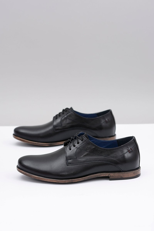 Nikopol čierne kožené muži James topánky