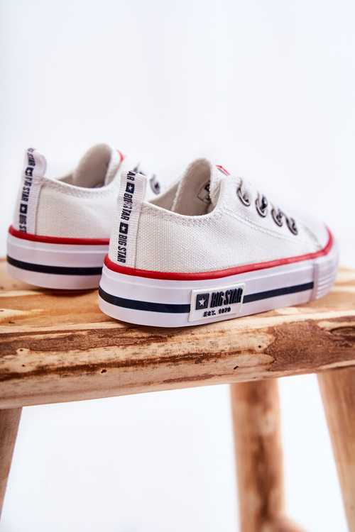 Detské materiálne tenisky Veľká hviezda KK374068 biela