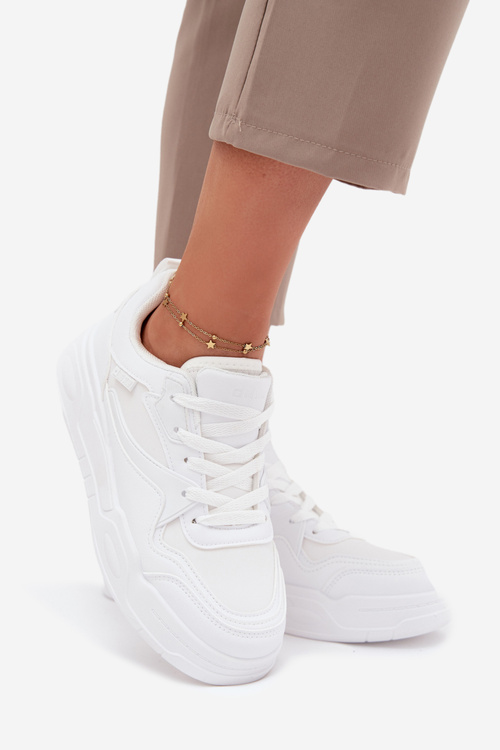 Dámske Tenisky Na Platforme Big Star SS274590 HI-POLY SYSTEM Biele