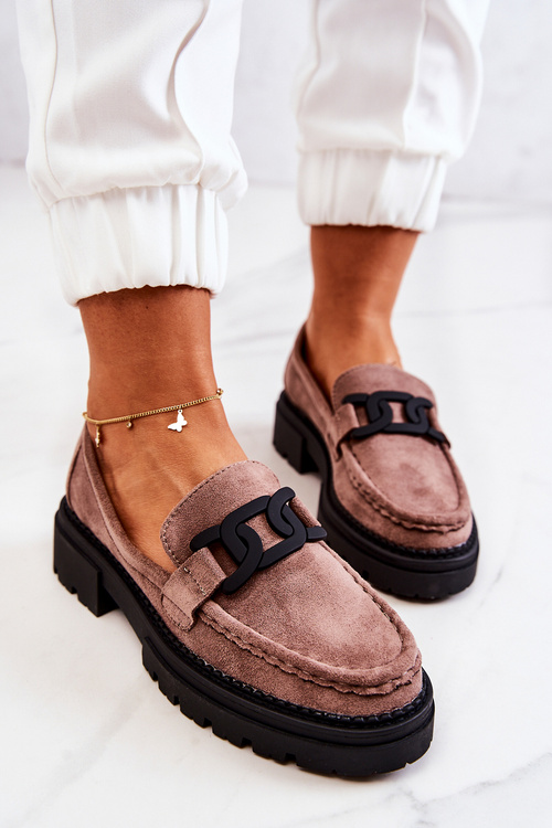Lafefer Suede Shoes s ozdobou LA.FI 210031ta-Su Cappucino