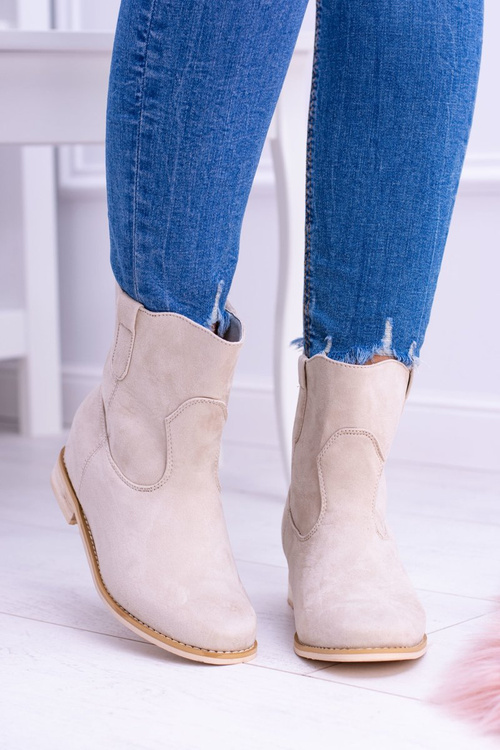 Lu Boo Dámské kotníkové boty béžové Trinity