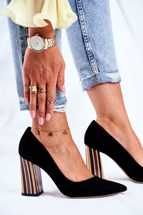 Dámske čerpadlá Visconi Black Suede 7417302/200