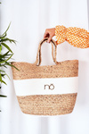 Pletena Plážová Kabelka Shopper NOBO XK0260 Béžová