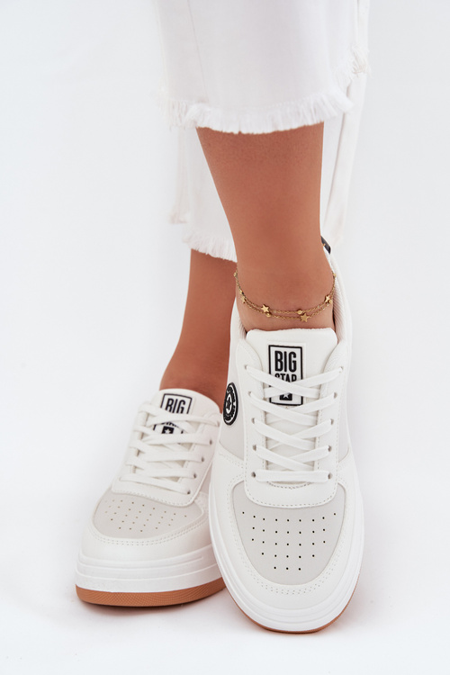 Dámské Tenisky Na Platformě Big Star RR274572 HI-POLY SYSTEM Bílé