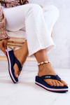 Ženské flip -flops flip -flops on kliny veľká hviezda jj274a331 NAVY BLUE
