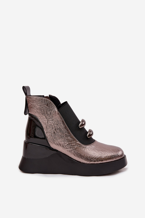 Dámske topánky na platforme D&A MR52-106 Metalické