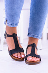 černé sandály Sunnyside