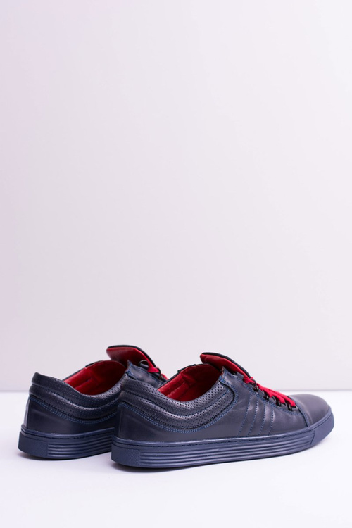 Pánske kožené tenisky Navy Blue Elon