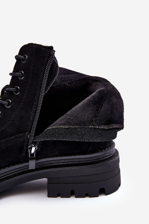 Semišové topánky izolované čierne Alden