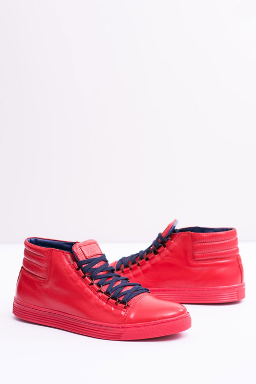 Pánské kožené tenisky červené Torres