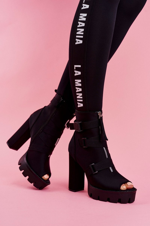 Dámské Kotníkové Boty Na Podpatku černé Gladios