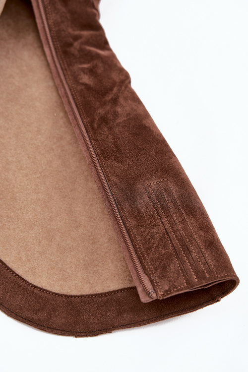 Kozaki Kovábojky Z Přírodního Semiše Vyhřívané Zazoo 4225 Hnědé