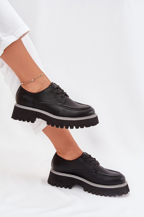 Dámske Mokasíny So Šnurovaním Big Star NN274052 Čierne