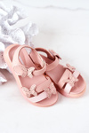 Dětské Sandály S Motýly Na Suchý Zip Růžové Malvika