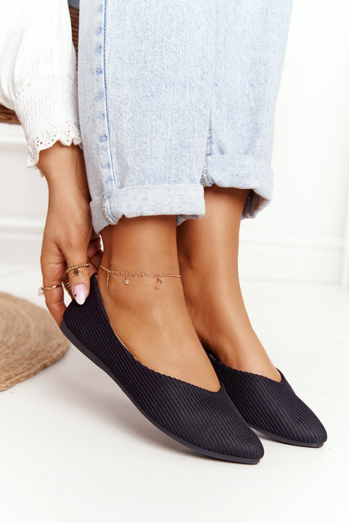 Jemné špičaté Baleríny Vinceza 2209 Černé