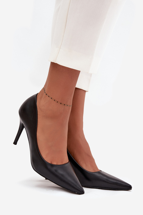 Dámske lodičky z eko kože Čierne Sivana