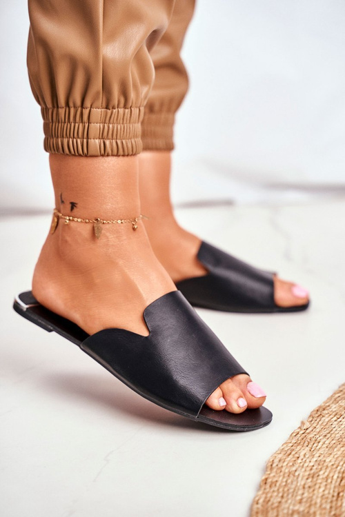 Dámske ploché klapky čierne mimios