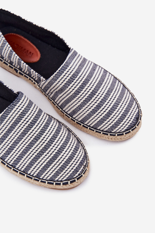 Pánske espadrilky s pletením tmavomodré Daniell