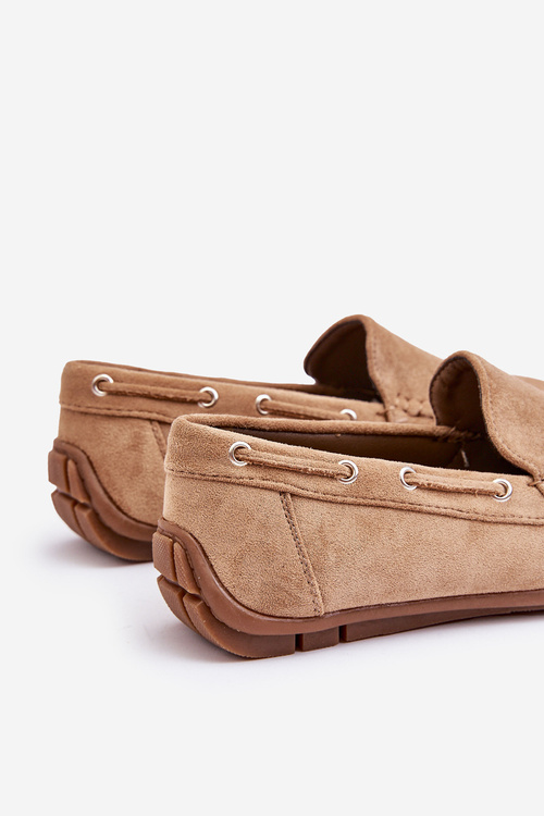 Mužské semišové nástupní mokasíny hnědé Rayan