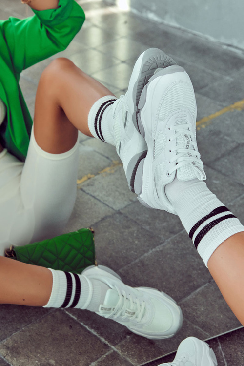 Dámské Sneakers Sportovní Obuv Big Star JJ274579 Bile