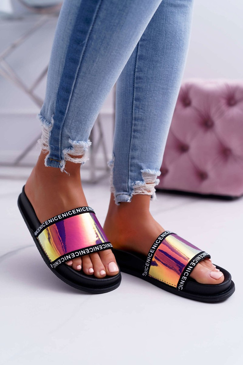 Dámské nazouváky růžové duhově Nerdo