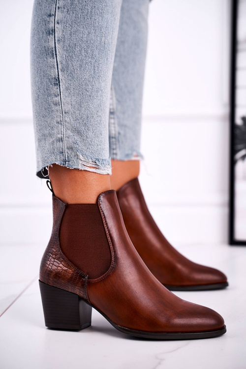 Dámske vysoké podpätky Sergio Leone Brown BT613