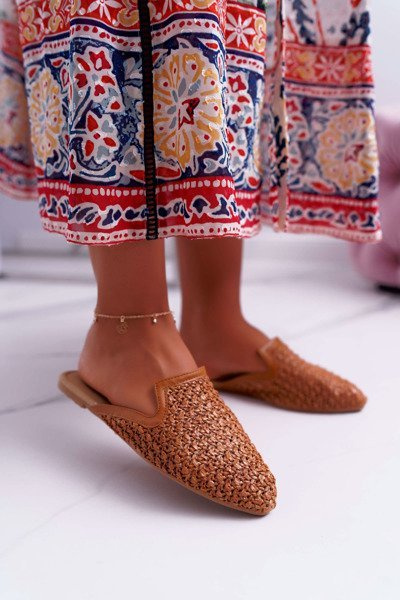 Dámske elegantné hnedé zločiny 3301 žabky