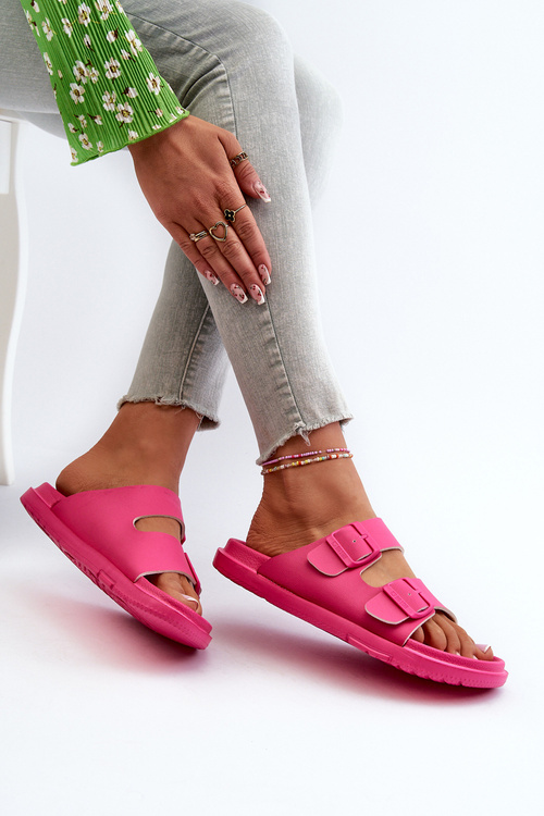 Ľahké penyové dámske šľapky s prepojkami Big Star NN274A754 Fuksia