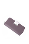 Dámská velká peněženka na zip tečky Fialový Lunelly