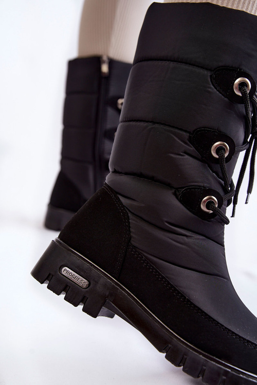 Vysoce teplé boty do sněhu Progress PROGJ-20-07 Černé