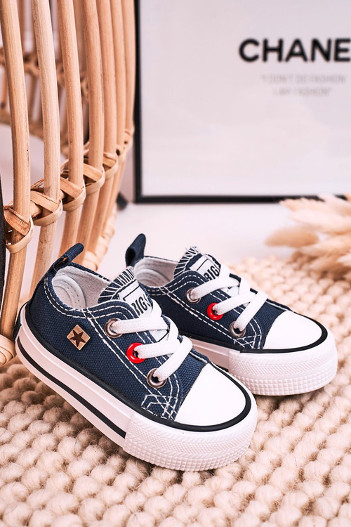 Klasická detská nízka veľká hviezda HH374091 Navy Blue tenisky